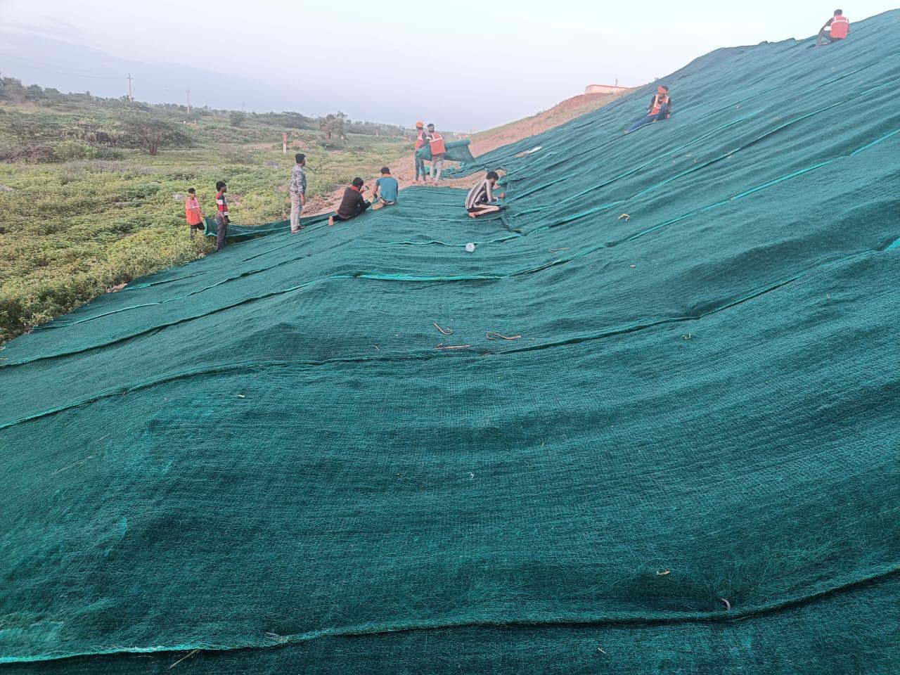 Rockfall Protection Mesh Installation